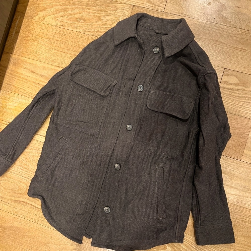 Everlane Dark Brown Shirt Jacket